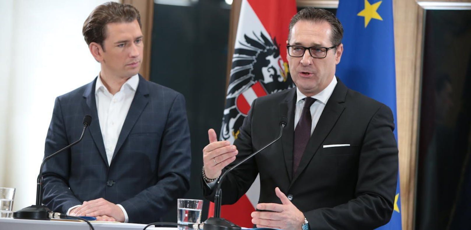 Heute Nachmittag wollen Sebastian Kurz und Heinz-Christian Strache einmal mehr über den Fortschritt der türkis-blauen Koalitionsverhandlungen informieren.
