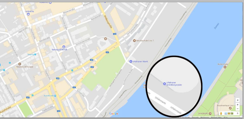Nur kurz gab es in Linz einen Urfahraner Schildbürgerplatz.
