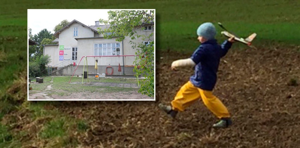 Wegen seiner Gipshand bekam Felix (4) Kindergartenverbot. 