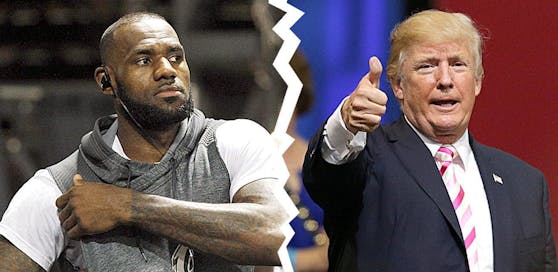Werden mit Sicherheit keine Freunde mehr: Basketball-Superstar LeBron James und US-Präsident Donald Trump.