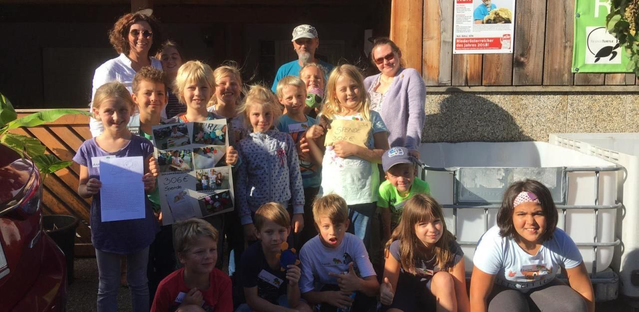 Heute.at - Volksschüler spendeten an Schildkröten-Gnadenhof