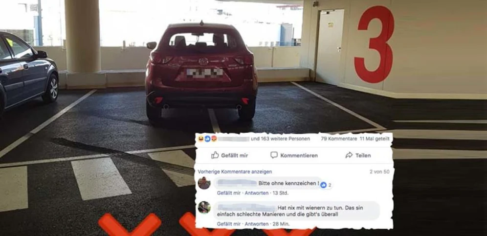Dieser Kleinwagen braucht zwei Parkplätze.