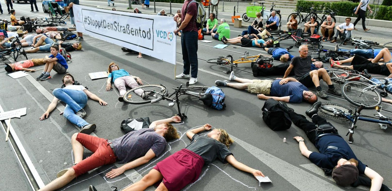 Protest gegen Verkehrstote in Berlin. Symbolbild.