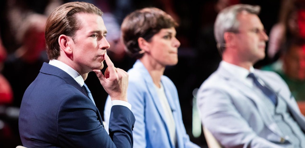 Sorgenfalten: Sebastian Kurz (ÖVP), Pamela Rendi-Wagner (SPÖ) und Norbert Hofer (FPÖ)