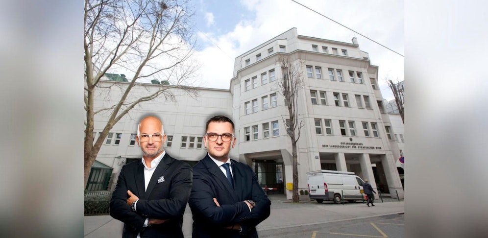 Die Anwälte Nikolaus Rast und Mirsad Musliu vertreten den in Wien Inhaftierten.