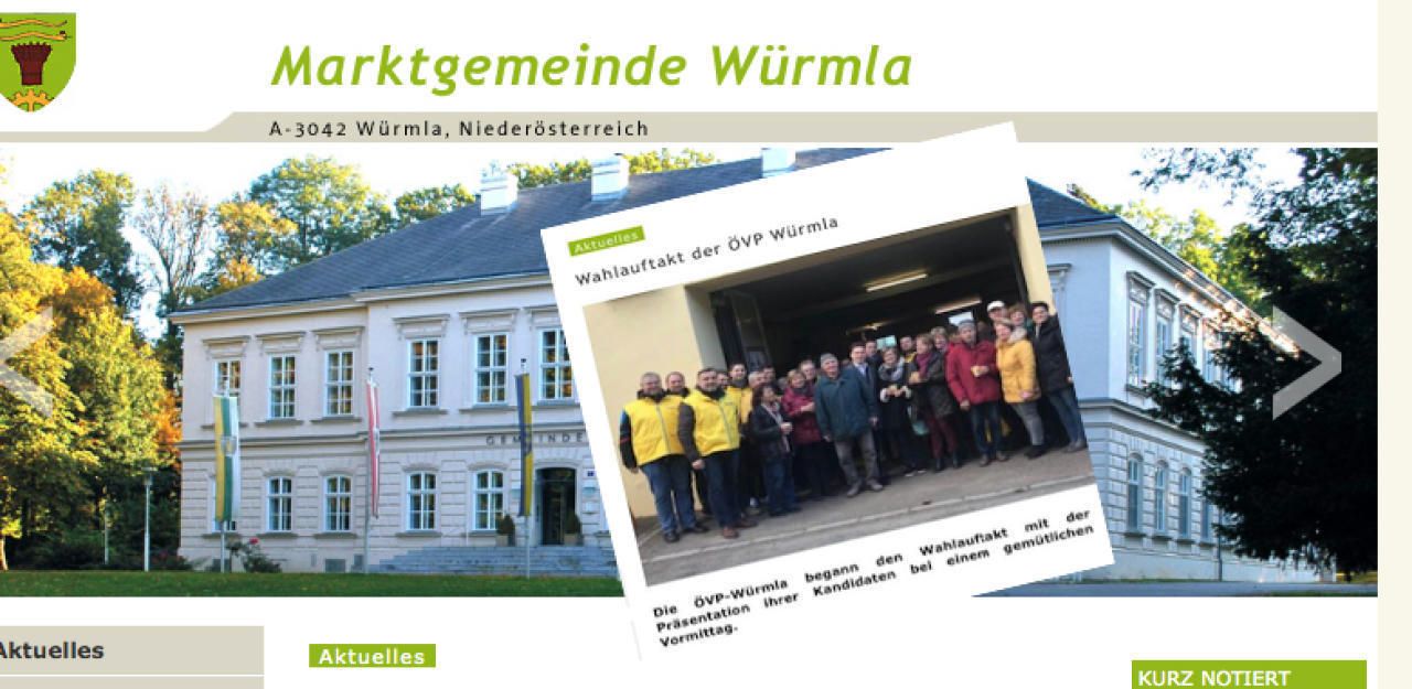 Heute.at - Wirbel um VP-Wahlauftakt auf  Gemeindehomepage