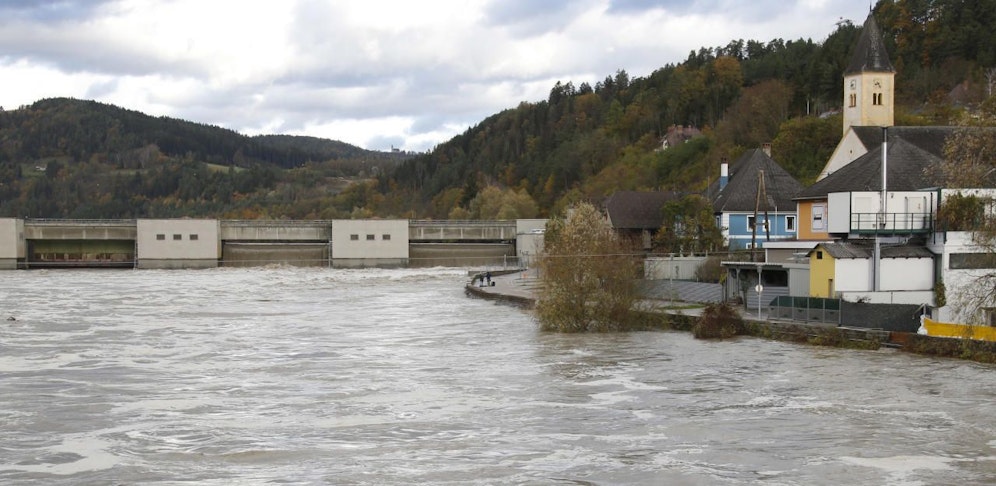 In Lavamünd regnet es seit Tagen. 