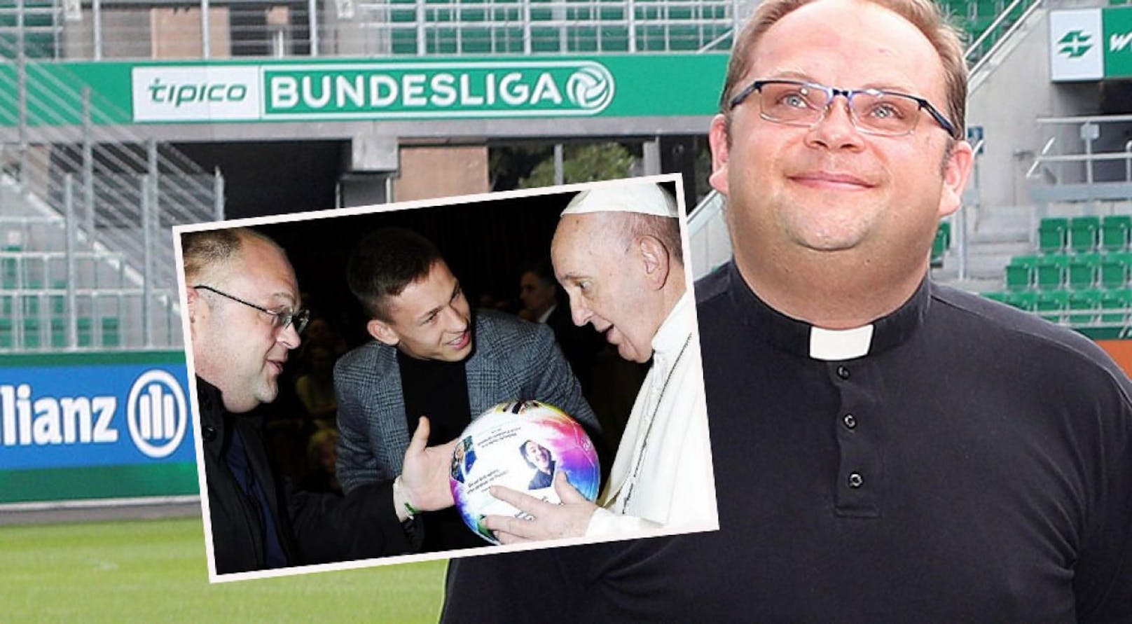 Christoph Pelczar war im Februar mit Ex-Rapidler Alex Sobczyk beim Papst.