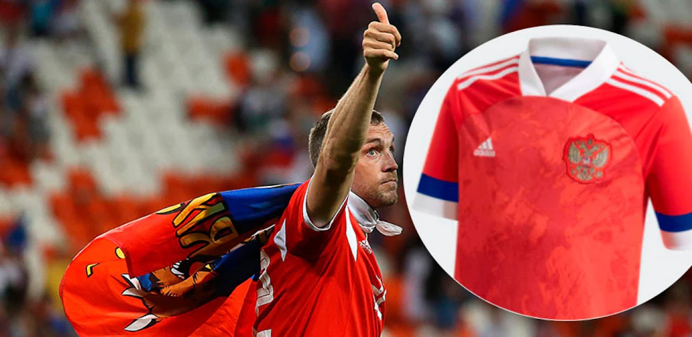 Das neue Russland-Trikot kommt mit Serbien-Fahne am Ärmel