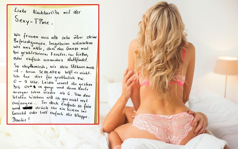 Die Nachbarin hatte einfach zu lauten Sex und kassierte diesen Denkzettel