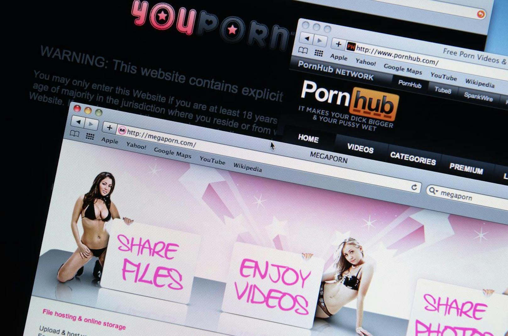 Youporn.com, PornHub.com und Megaporn.com: zahlreiche Mahnschreiben kursieren.
