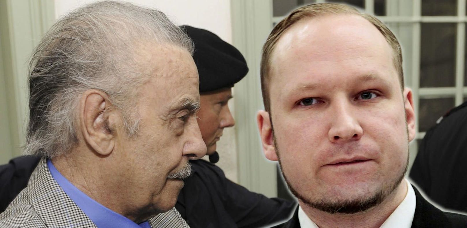 Fritzl und Breivik - beide gaben sich in Haft neue Namen.