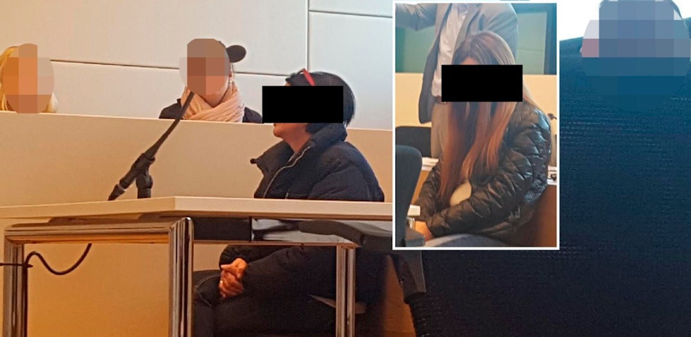 Die 2 Frauen auf der Anklagebank; re.: die Anstifterin