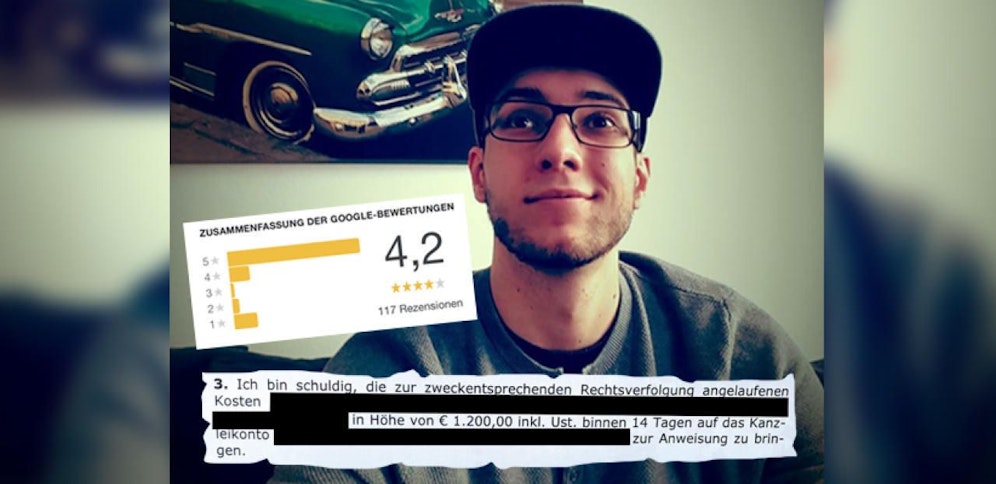 Florian H. soll 1.200 Euro Strafe für seine 1-Stern-Bewertung zahlen.