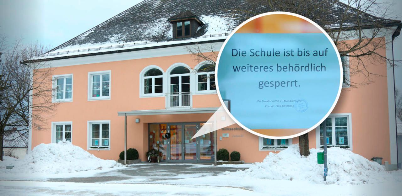 Heute.at - Decke in Klasse stürzte  herunter, Schule gesperrt