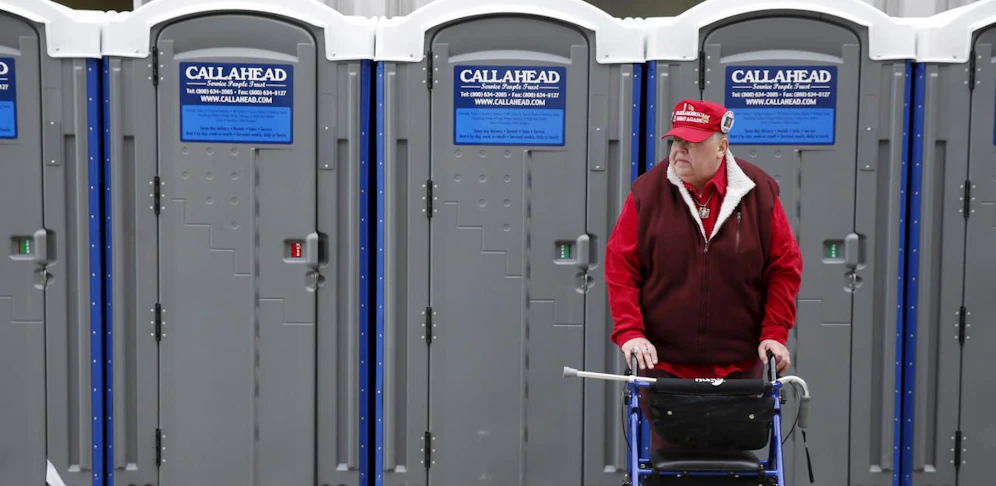 Ein Trump-Unterstützer bei einer Wahlkampfveranstaltung im April 2016.