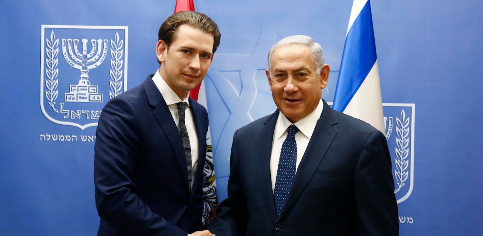 Arbeitsbesuch von Kanzler Kurz in Israel. Bundeskanzler Sebastian traf Premierminister Benjamin Netanjahu. 
