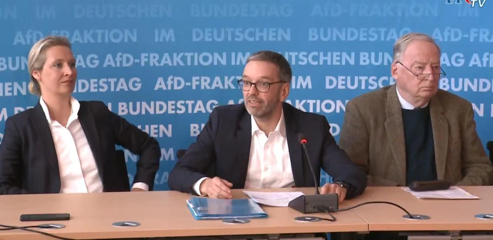 Kickl zu Gast bei der AfD in Deutschland.