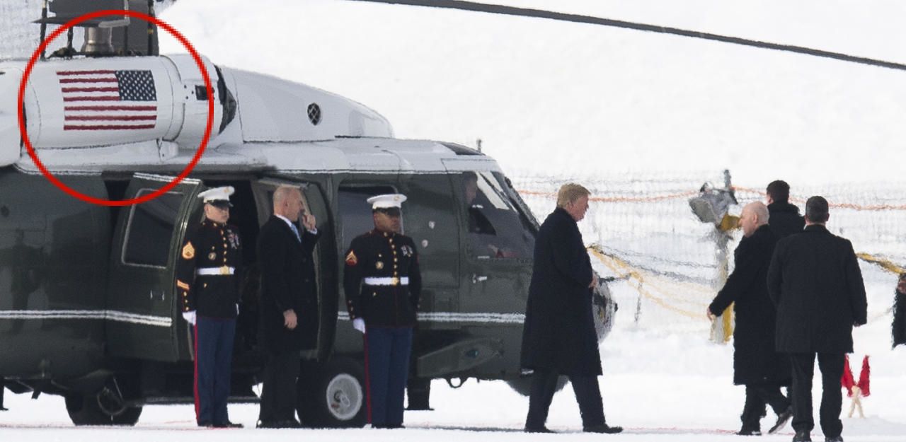 Heute.at - Warum ist die Flagge auf Trumps Heli falsch herum?
