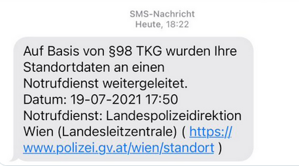 Diese SMS bekam ein Wiener