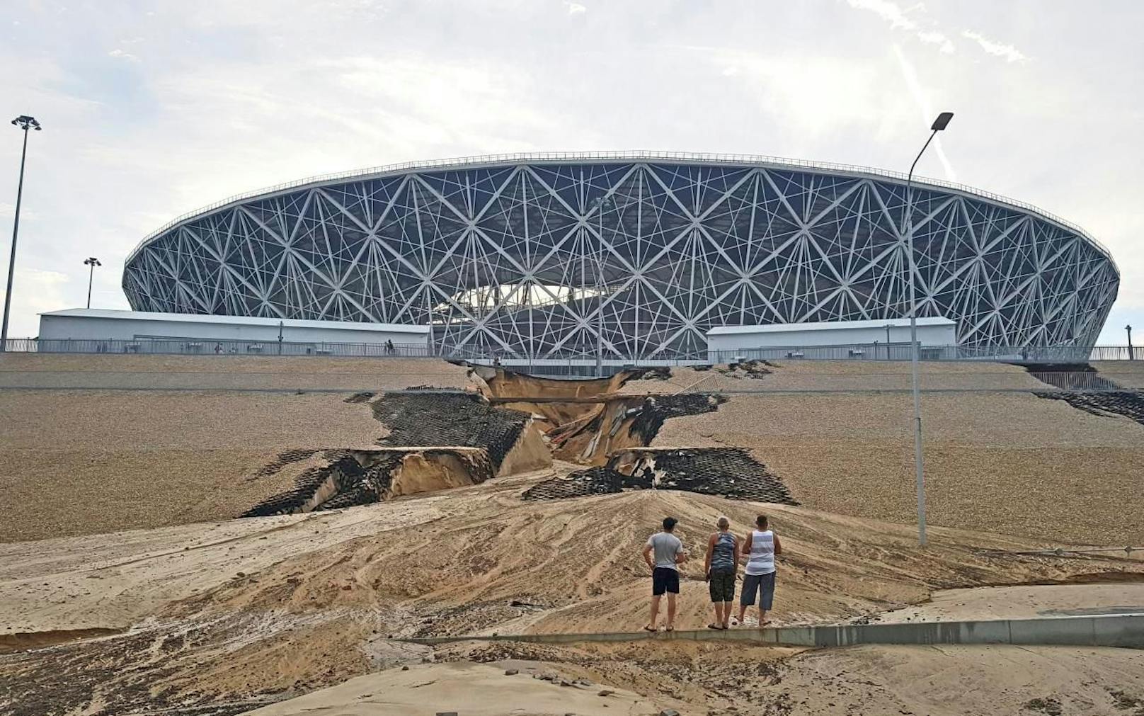 So sieht die Wolgograd-Arena zwölf Tage nach dem letzten WM-Spiel aus.