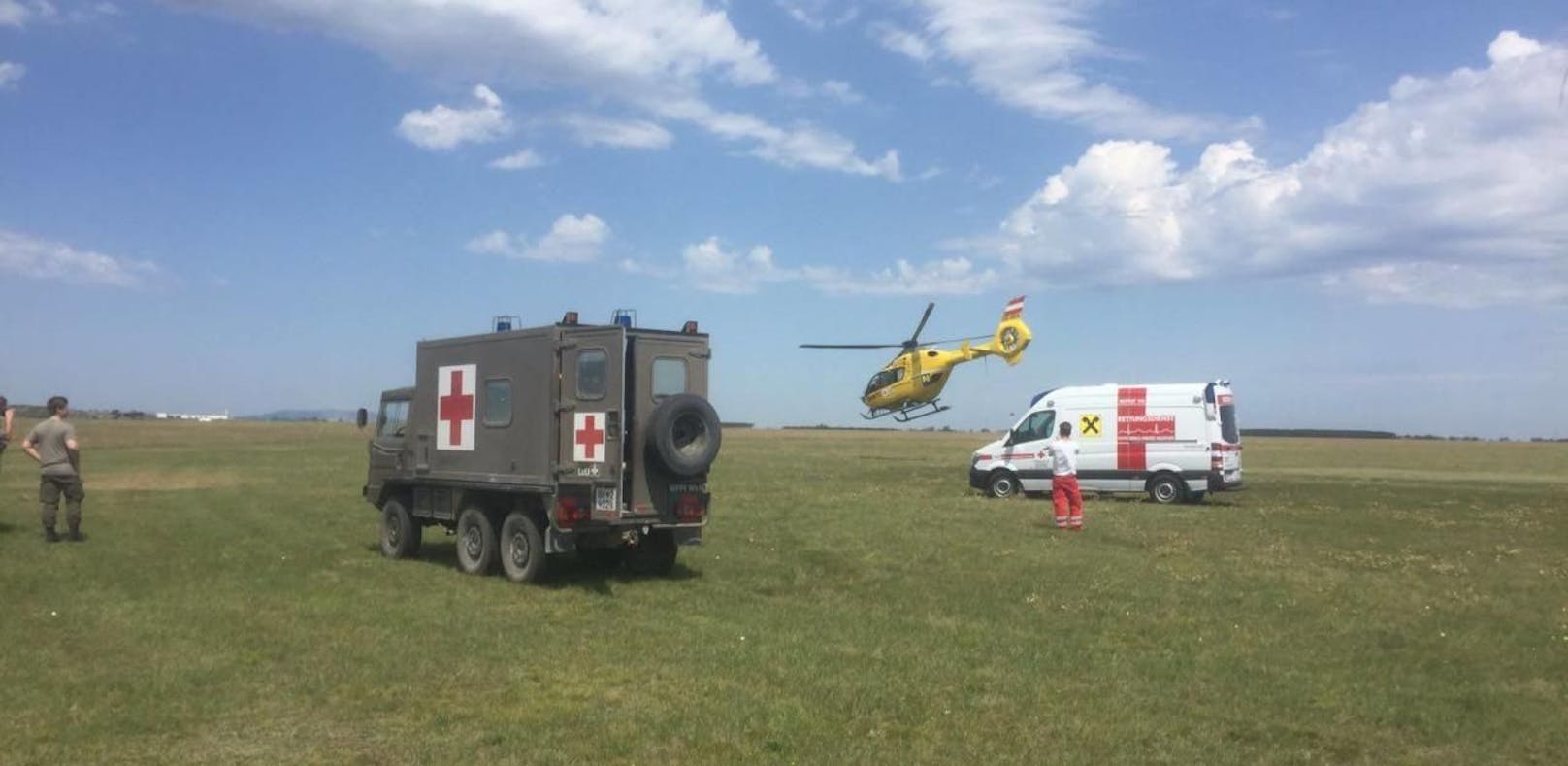 Per Christophorus-Hubschrauber wurde die Frau ins Spital geflogen.