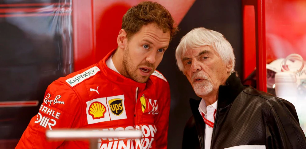 Sebastian Vettel und Bernie Ecclestone
