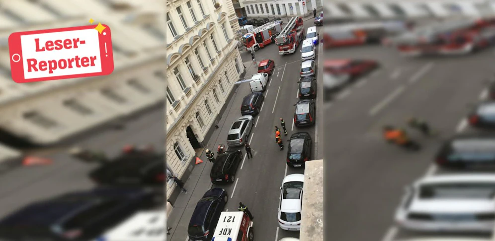 Feuerwehr-Einsatz wegen Gasaustritt in der Herminengasse