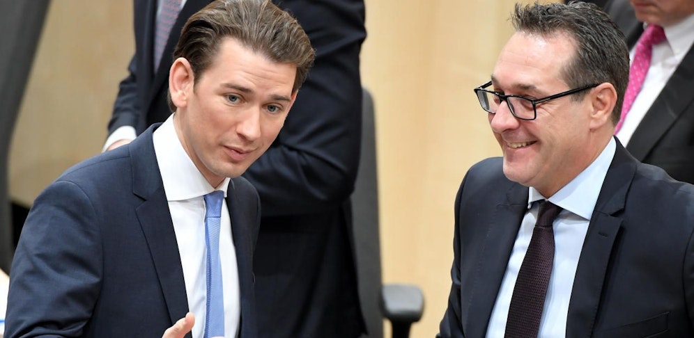 Bundeskanzler Sebastian Kurz und Vizekanzler Heinz-Christian Strache.