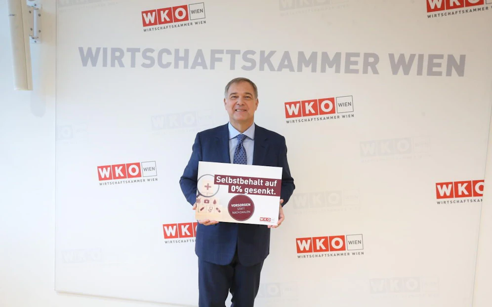 Wirtschaftskammer Wien-Präsident Walter Ruck zahlt fitten Unternehmern den Arzt-Selbstbehalt zurück.