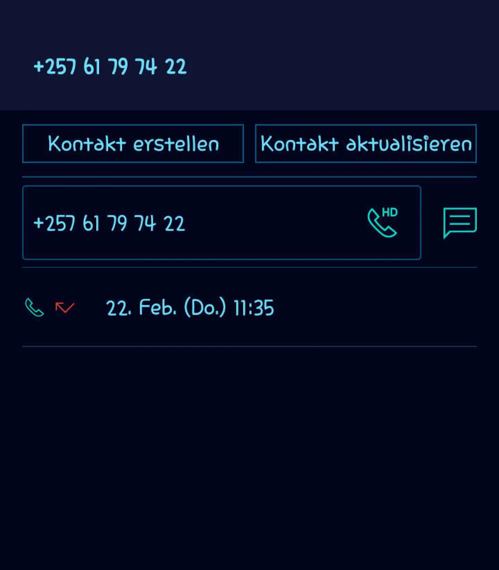 "Warnung vor dieser Nummer!"