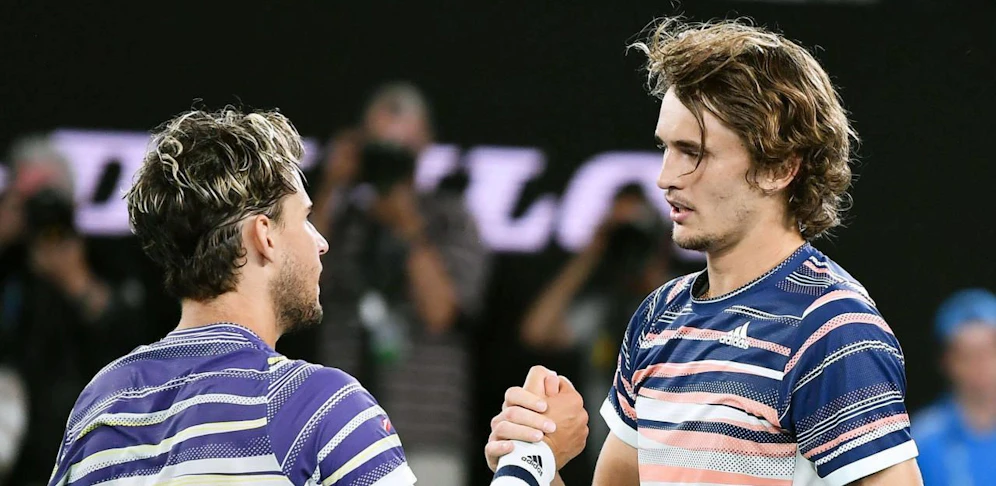 Dominic Thiem und Alexander Zverev bei den Australian Open