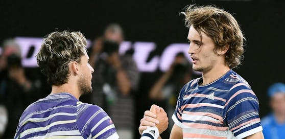 Dominic Thiem und Alexander Zverev bei den Australian Open