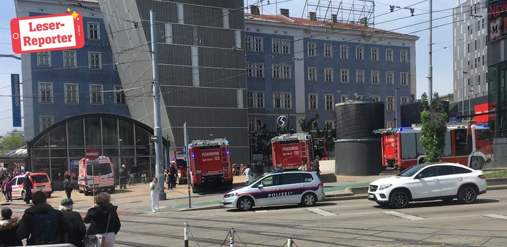 Rettungseinsatz in der U3 am Wiener Westbahnhof.