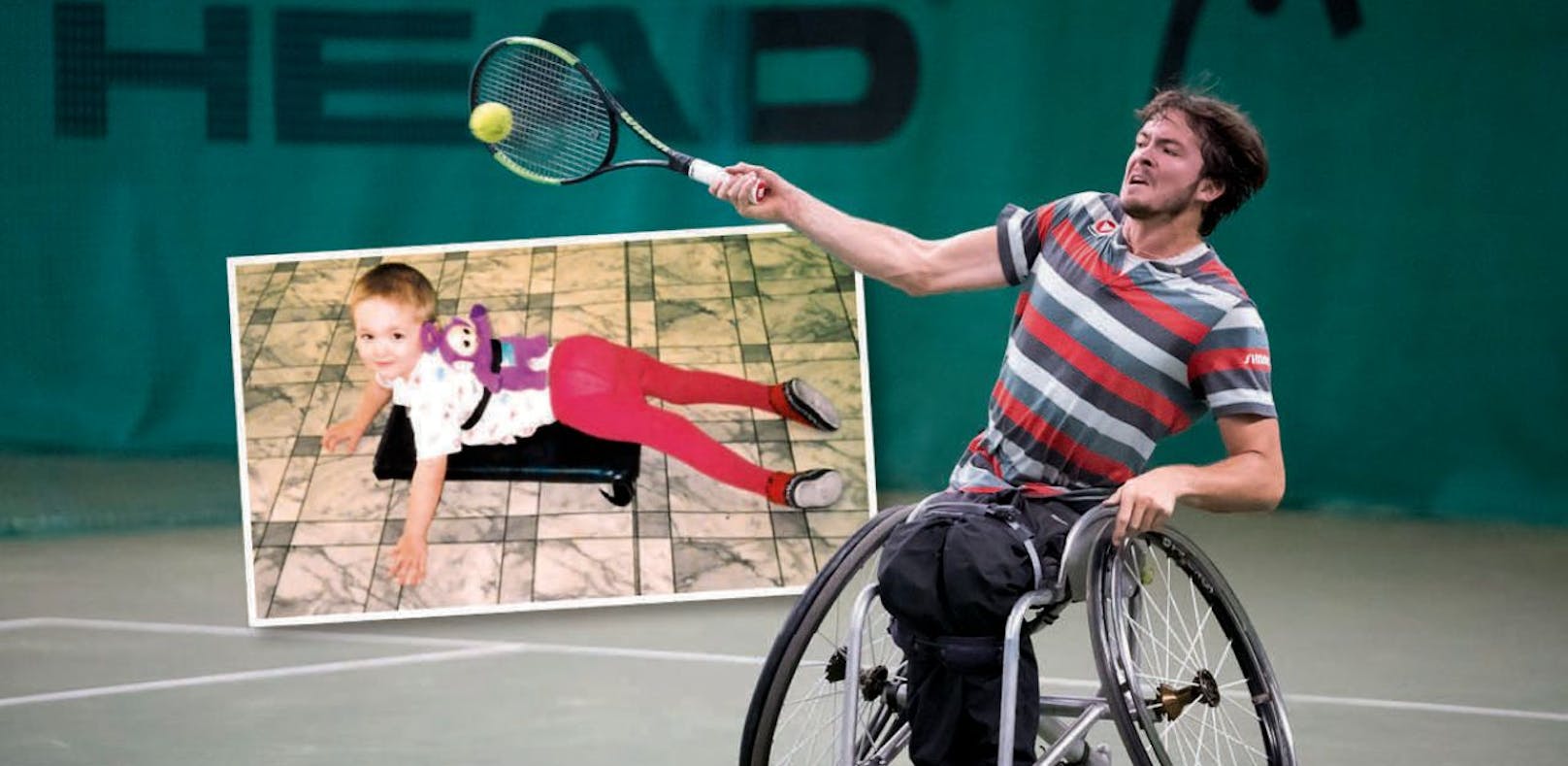 Tennisprofi Nico Langmann beim Training. Seit 20 Jahren ist er querschnittgelähmt. &quot;Mein Leben ist cool und wertvoll.&quot;