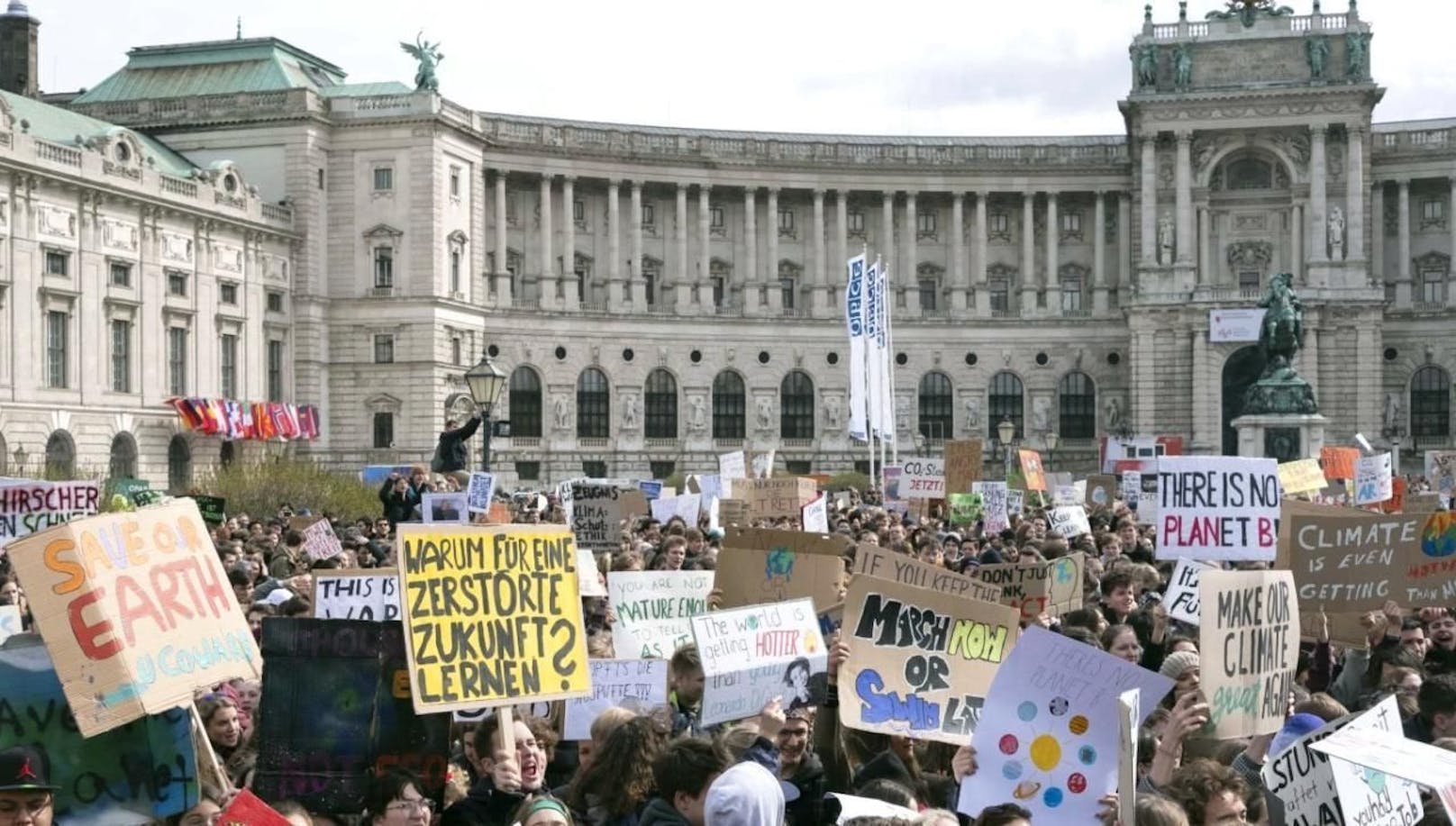 Greta Thunberg demonstriert am 31. Mai in Wien.
