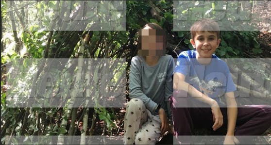Lukas (12), neben der neunjährigen Freundin Nora, wurde durch die Hundebisse schwer verletzt. Er liegt mittlerweile auf der Normalstation im Spital.