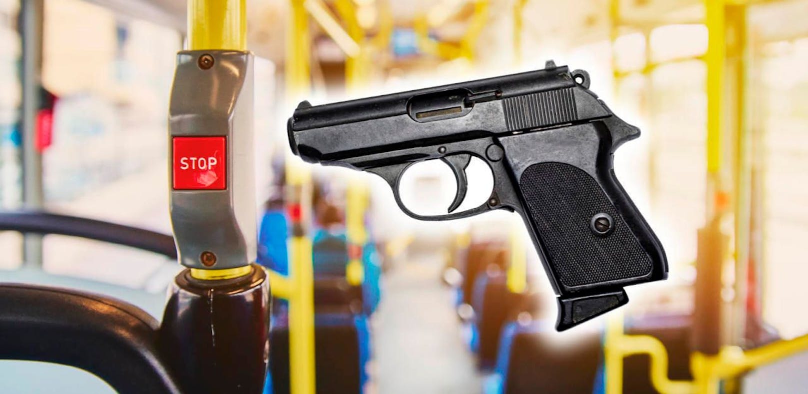 Zwei Jugendliche sollen im Schulbus mit einer Pistole auf Fahrgäste gezielt haben.  