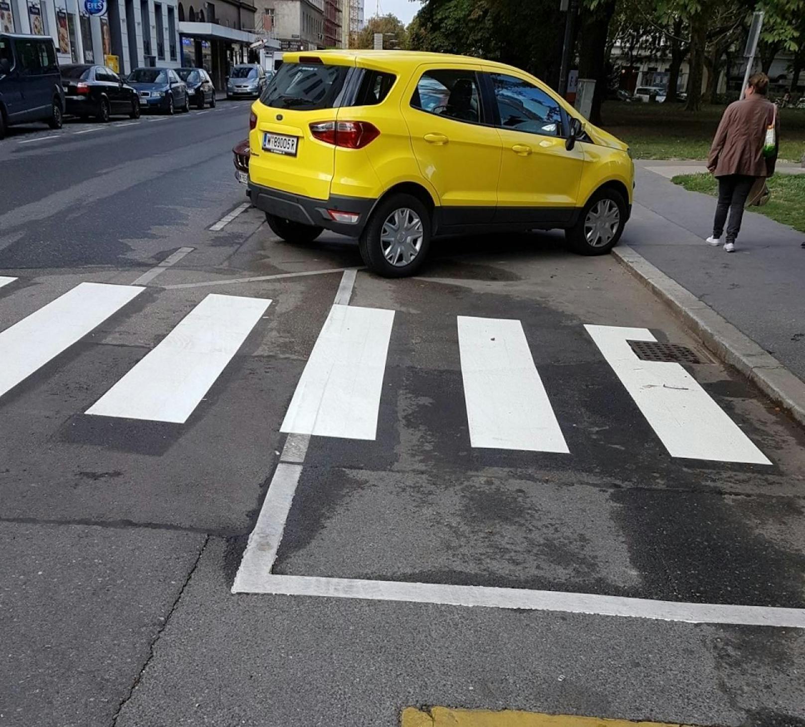 Ist das Wiens 1. &quot;Zebra-Parkplatz&quot;?