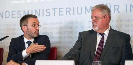 Innenminister Herbert Kickl (l.) und BVT-Direktor Peter Gridling.