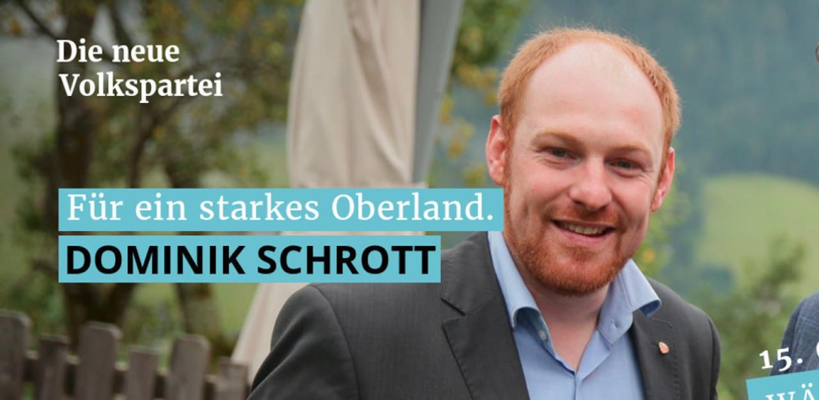 Die Polit-Karriere von ÖVP-Mandatar Dominik Schrott hängt momentan am sprichwörtlichen seidernen Faden.