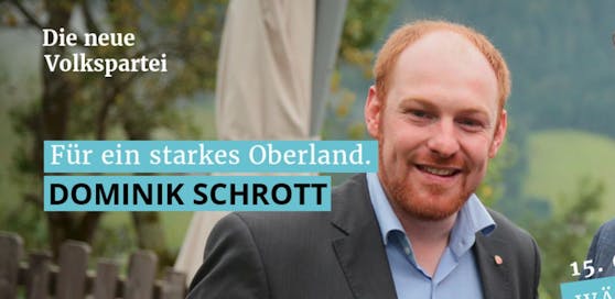 Die Polit-Karriere von ÖVP-Mandatar Dominik Schrott hängt momentan am sprichwörtlichen seidernen Faden.