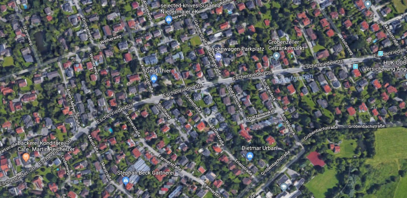 Die Leiche wurde in einem Wohnhaus in Gröbenzell in der Eschenrieder Straße entdeckt