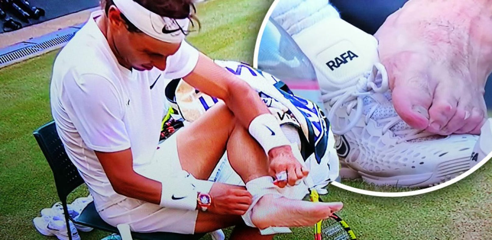 Rafa Nadal sorgte mit seinen Füßen für Ekel beim Sky-Kommentator