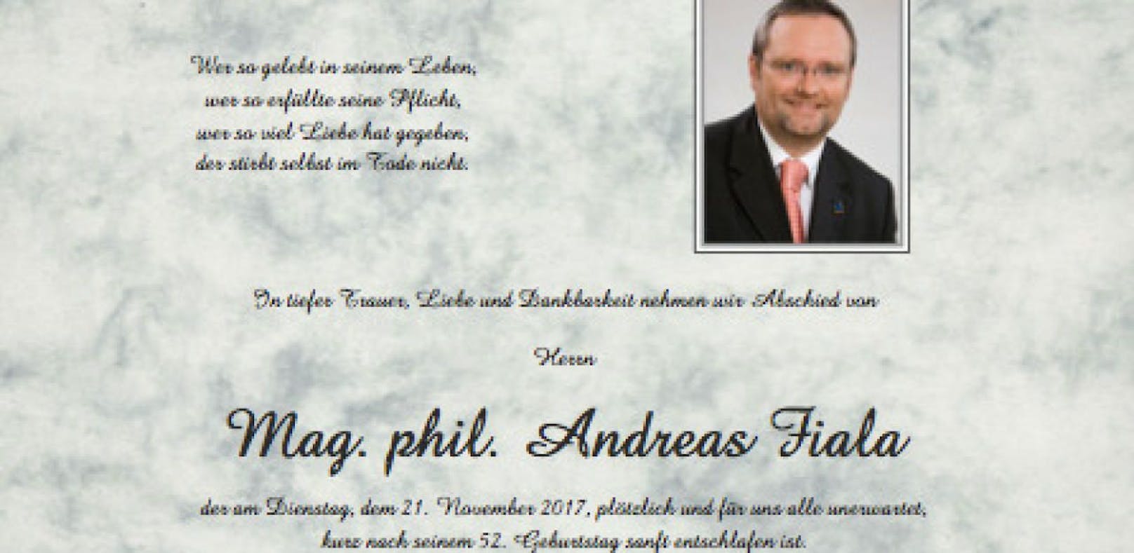 Abschied von &quot;Fidschi&quot;: Der langjährige SPÖ Mitarbeiter wird am 1. Dezember zu Grabe getragen. 