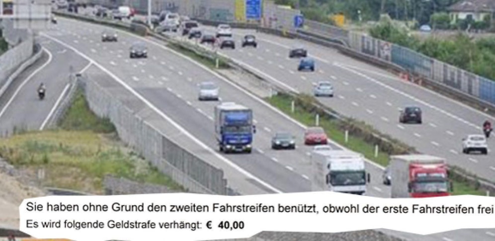 Gleich mehrere "Heute"-Leser sollen blechen, weil sie nicht die Spur gewechselt haben.