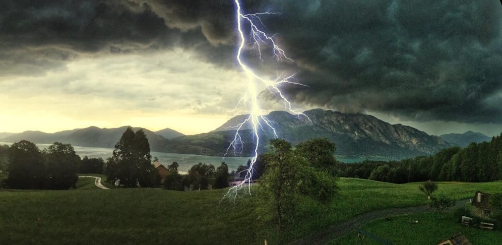 Am Wochenende kommt es zu kräftigen Gewittern.