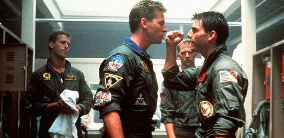 Val Kilmer (l.) und Tom Cruise in "Top Gun"