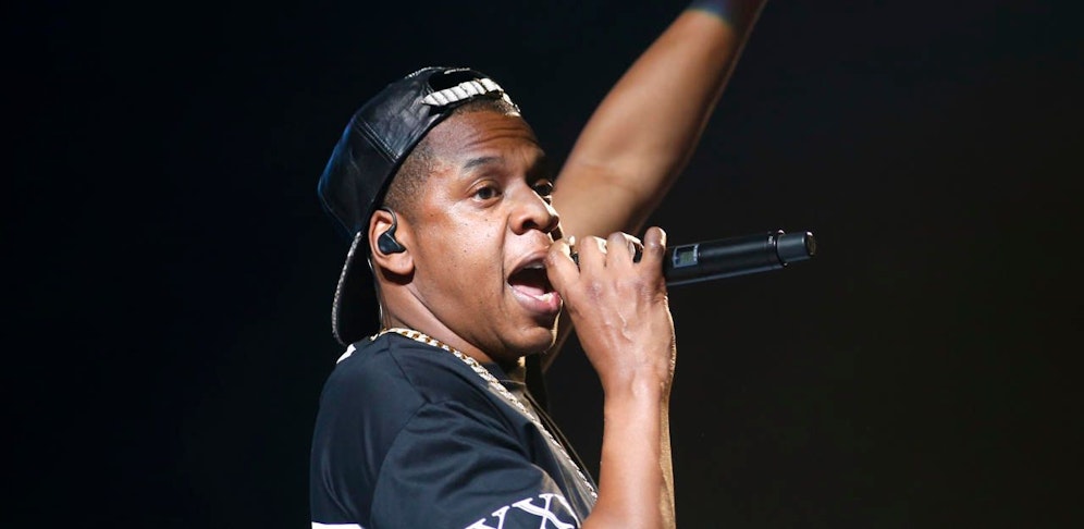 Jay Z bei einem Auftritt im Bercy stadium in Paris am 17. Oktober 2013 (Bild: Benoit Tessier)