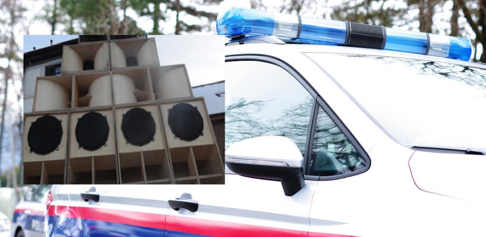 Fette Boxen beim Rave - die Polizei drehte den Saft ab.